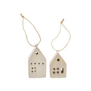 Ceramic House Ornaments - White