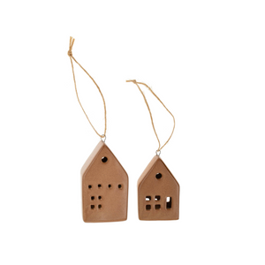 Ceramic House Ornaments - Brown