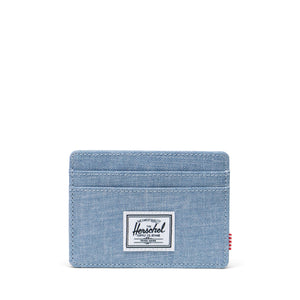 Charlie Cardholder - Ashley Blue Crosshatch