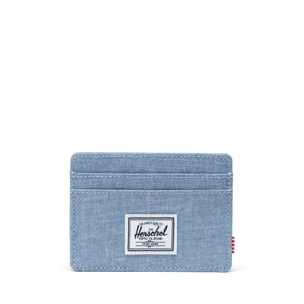 Charlie Cardholder - Ashley Blue Crosshatch