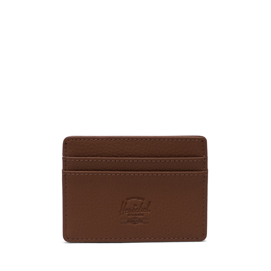 Charlie Cardholder, Vegan Leather - Saddle Brown