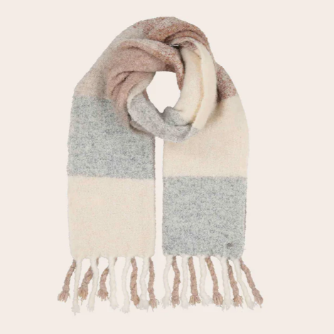 Checked Scarf XL Fringes - Sand
