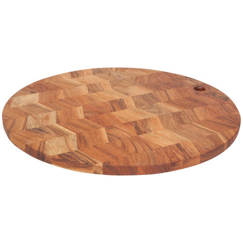 Chevron Acacia Wood Serving Board - 16 inch
