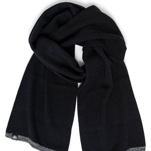 Classic Stripe Scarf - Black