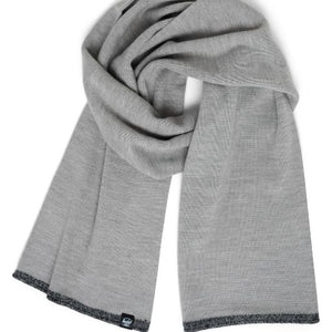 Classic Stripe Scarf - Heather Light Grey