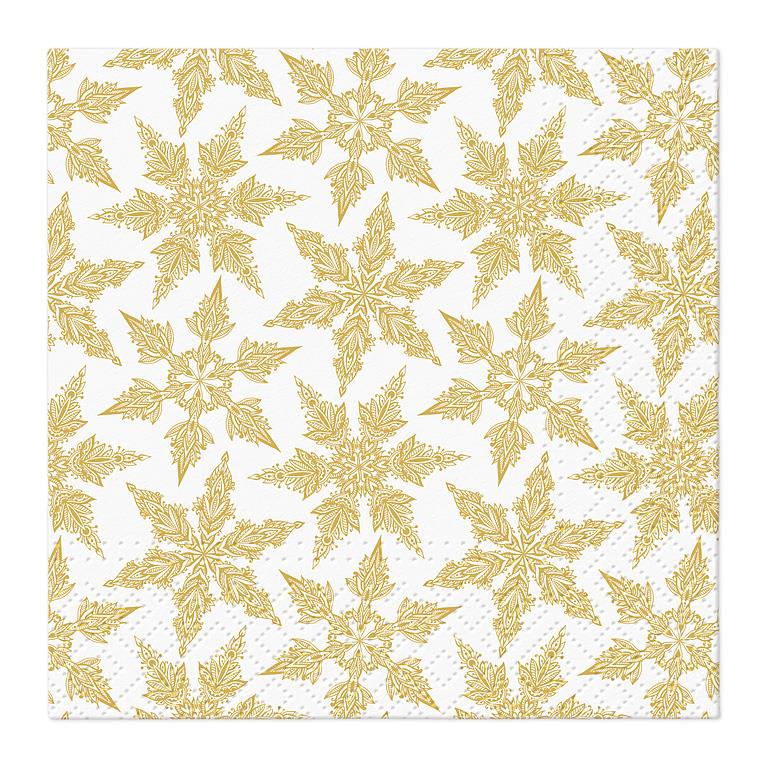 Cocktail Napkins, Pack of 20 - Gold Winter