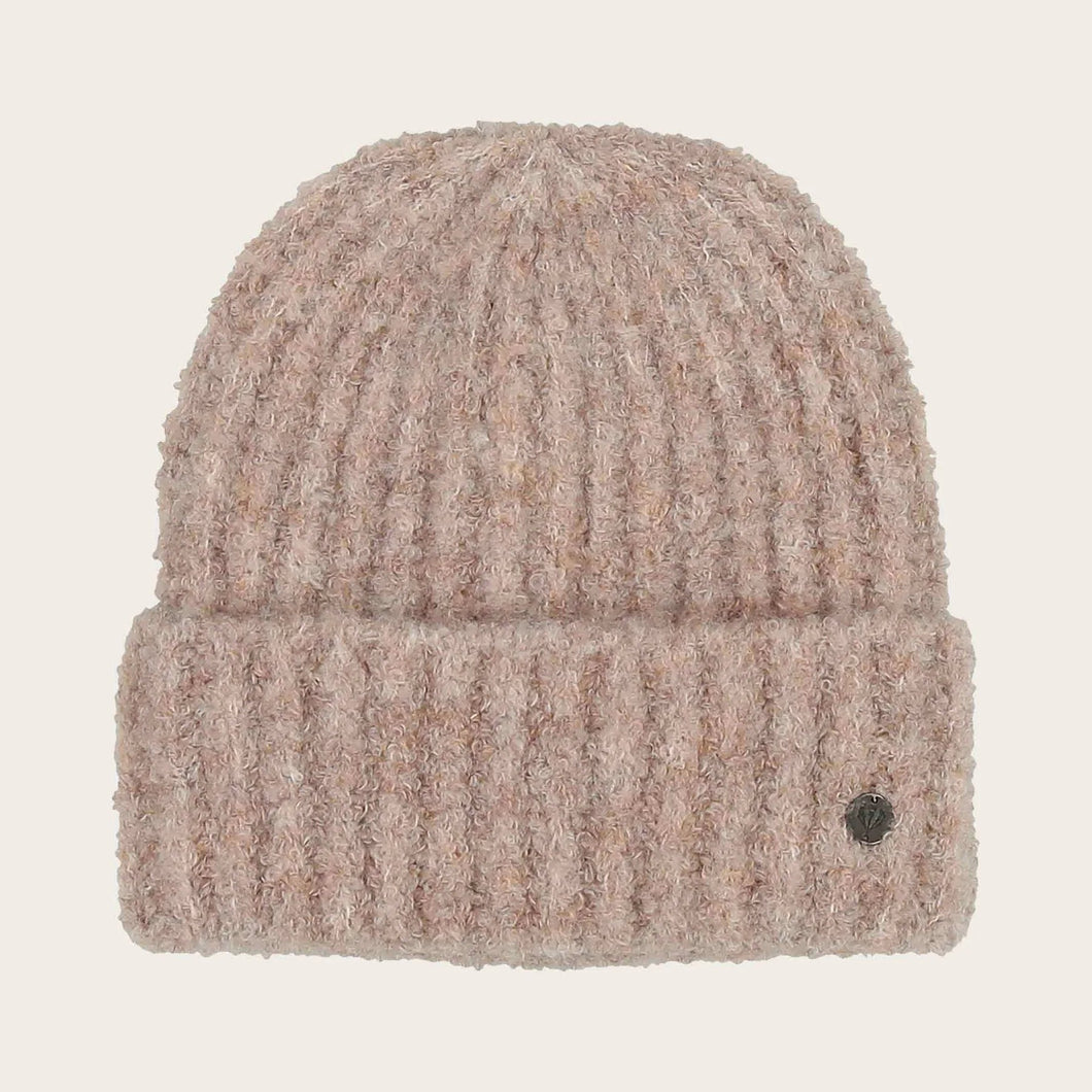 Cozy Ribbed  Knit Hat - Sand