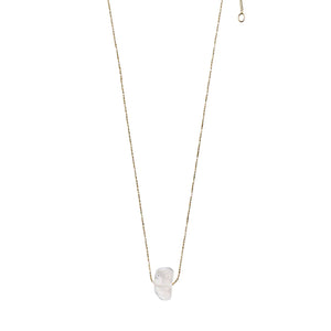 Crown Chakra Necklace, Quartz Crystal - Gold
