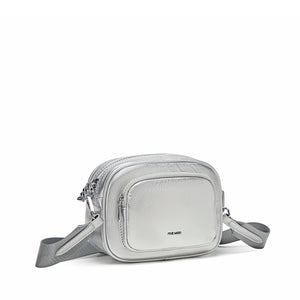 Daisy Crossbody - Silver Nylon