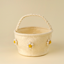Load image into Gallery viewer, Daisy Felt Easter Basket - Cream
