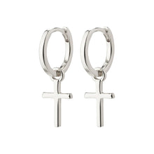Load image into Gallery viewer, Daisy Recycled Hoop Earrings - Silver
