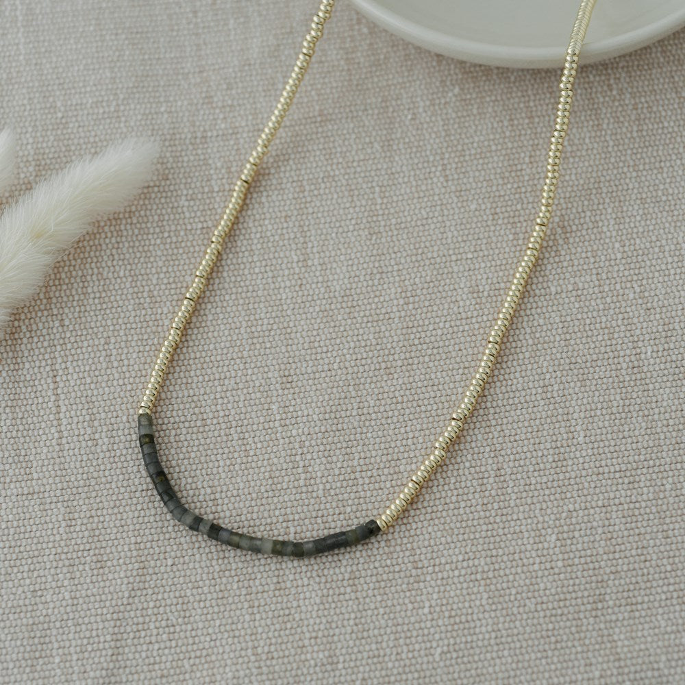 Dax Necklace - Gold/ Labradorite