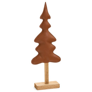 Decor Faux Leather Tree - Brown