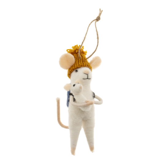 Doting Dad Mouse Holiday Ornament