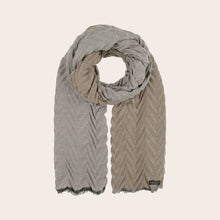 Load image into Gallery viewer, Doubleface Pleated Stole - Chinchilla Taupe
