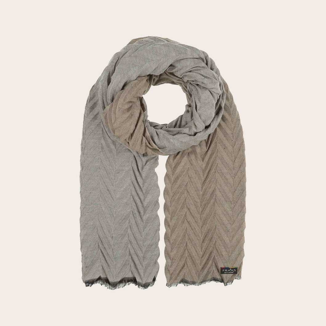 Doubleface Pleated Stole - Chinchilla Taupe