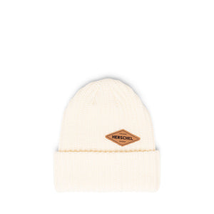 Douglas Suede Diamond Beanie - Vintage White
