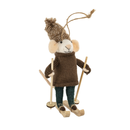 Downhill Dylan Mouse Holiday Ornament
