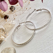 Load image into Gallery viewer, Lars 4cm Textured Hoop Earrings
