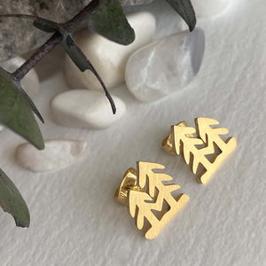 Lodge Pole Tall Tree Stud Earrings