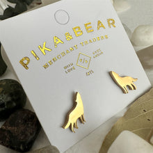 Load image into Gallery viewer, Lobo Howling Wolf Stud Earrings
