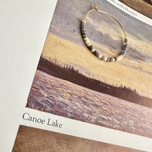 Load image into Gallery viewer, Memphré Bead Hoop Earrings Canoe Lake - Gold
