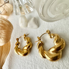 Load image into Gallery viewer, Torsade Twisted Hoop Earrings
