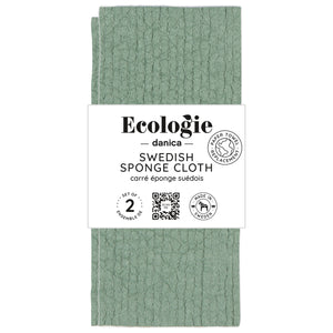 Swedish Dishcloth, Set of 2 - Elm Green