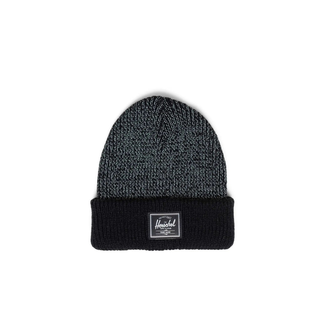 Elmer Reflective Ribbed Toddler Beanie 1–3 Years - Black Reflective