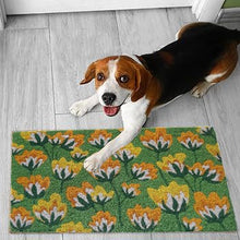 Load image into Gallery viewer, Coir Fibre Doormat - Floral Pattern
