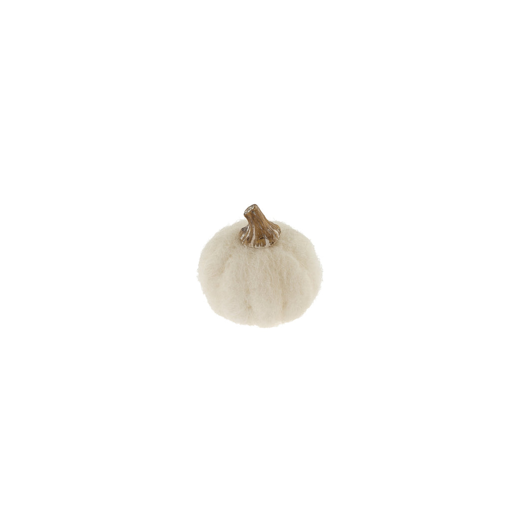 Felt Pumpkin XS - White