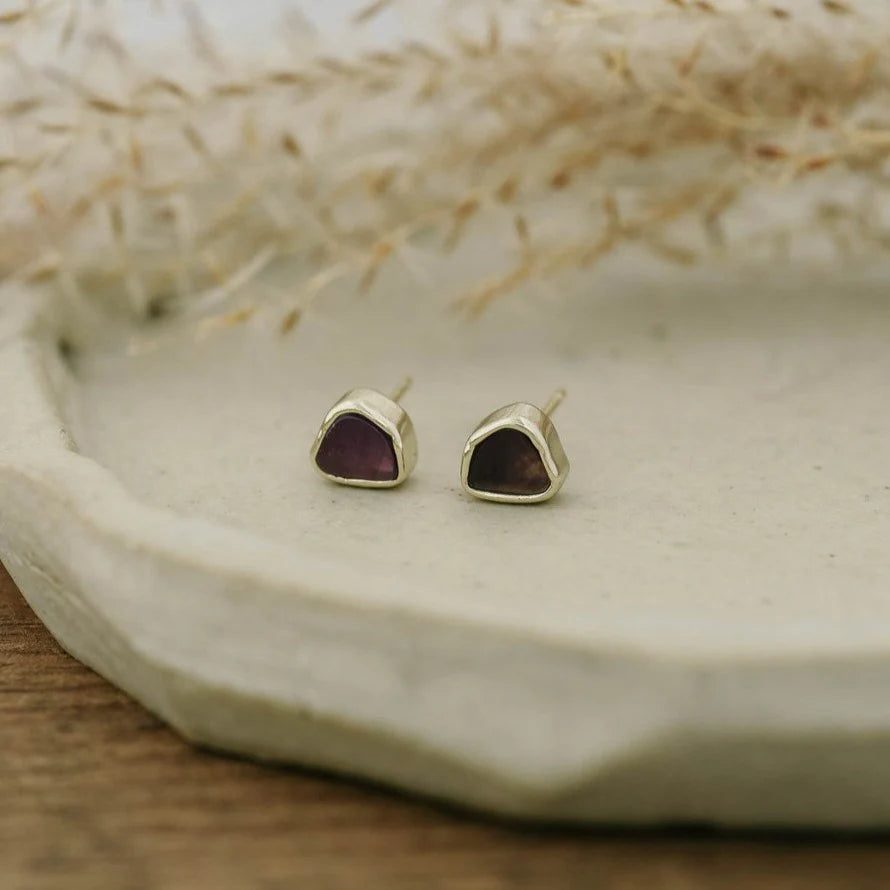 Fleck Studs - Amethyst