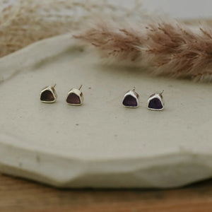 Fleck Studs - Amethyst