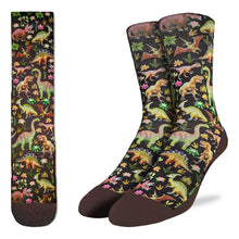 Load image into Gallery viewer, Floral Dinosaurs Socks
