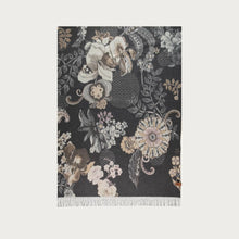 Load image into Gallery viewer, Floral Recycled Polyester Throw - Charcoal
