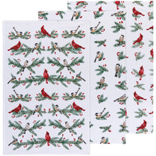 Load image into Gallery viewer, Bakers Floursack Dishtowel Set Of 3 - Birds And Boughs
