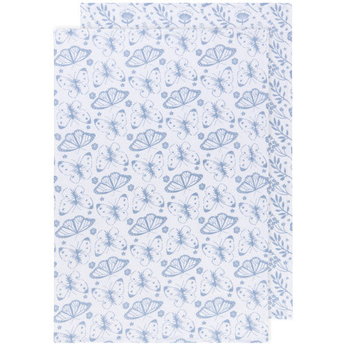 Floursack Dishtowels, Set of 2 - Slate Blue