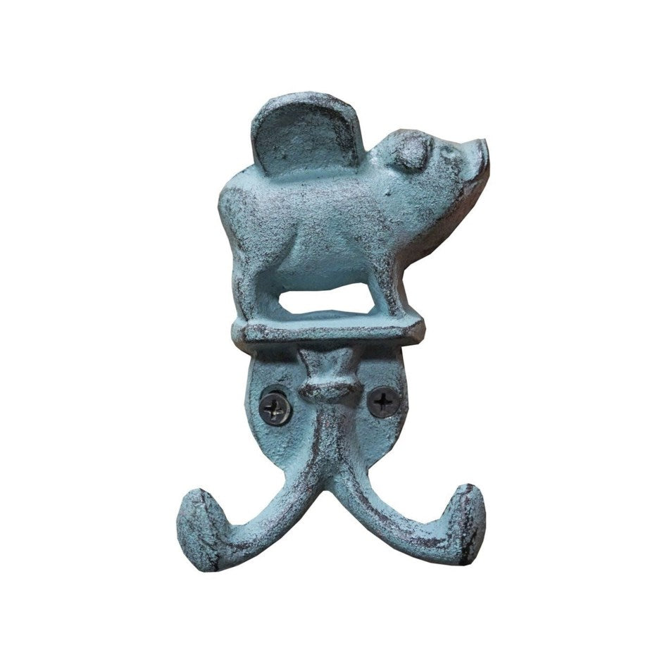 Flying Pig Double Hook - Blue