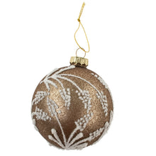 Load image into Gallery viewer, Frosted Willow Glass Ornament - Brown
