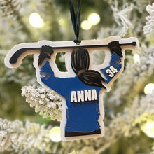 Load image into Gallery viewer, Personalized Hockey Player Ornament
