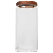 Load image into Gallery viewer, Glass Jar with Acacia Wood Lid - 42 oz
