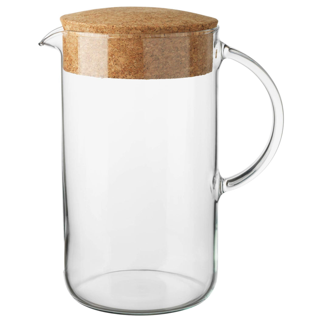 Glass Pitcher with Cork Lid - 1.5L