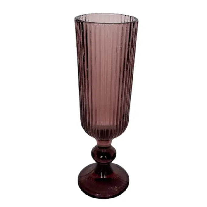 Glass Striped Champagne Flute – Wine
