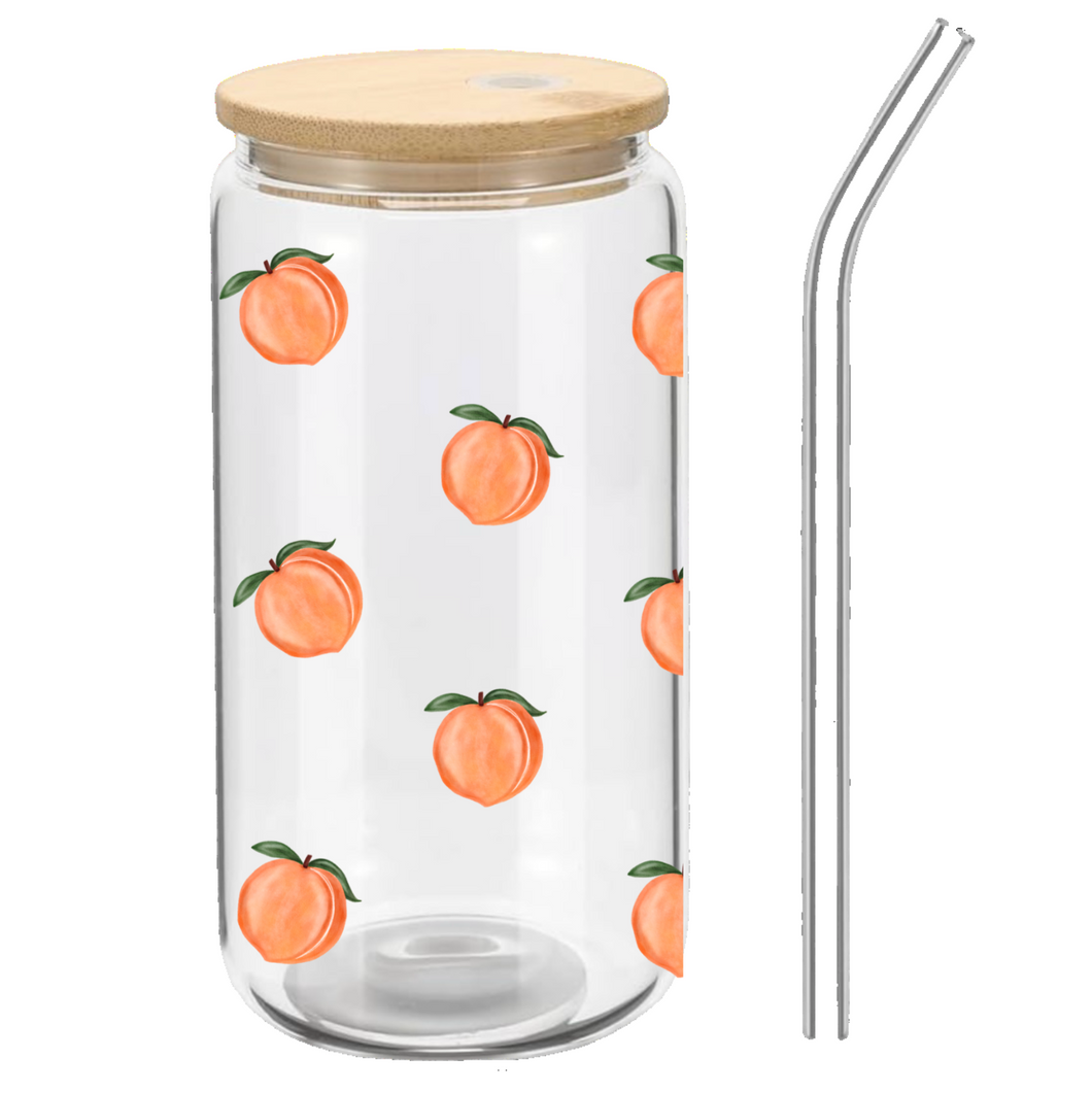 Glass Tumbler - Peaches