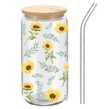Load image into Gallery viewer, Glass Tumbler - Sunflower Patch
