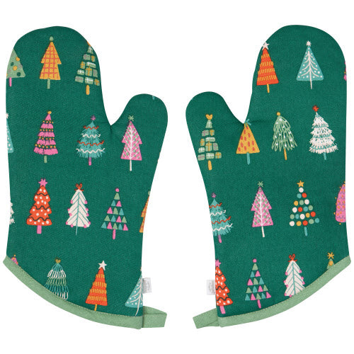 Glitzmas Oven Mitts -  Set of 2