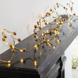 Gold Berry LED String Lights - 9.2ft