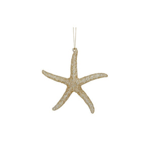 Gold Glitter Starfish Ornament