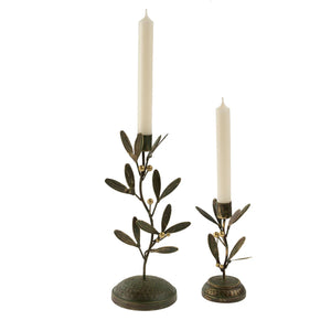 Golden Mistletoe Candlestick