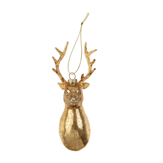 Golden Stag Holiday Ornament